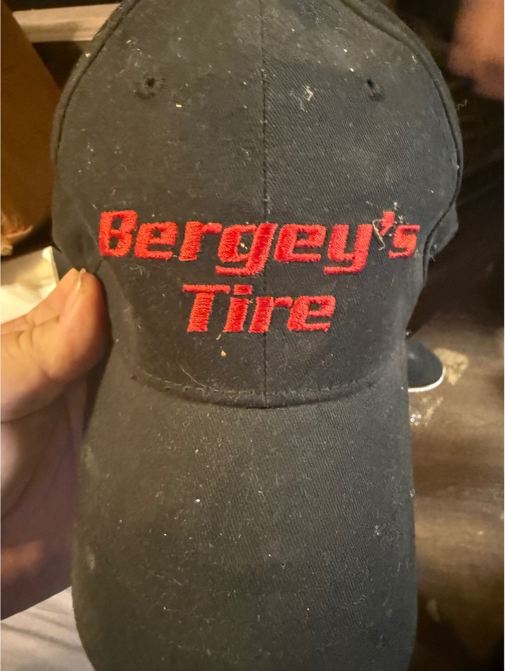 Black Bergley's Tire Embroidered Baseball Cap Hat